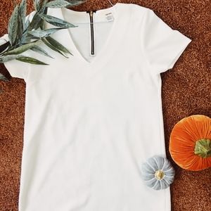 Sans Souci White V-neck Dress